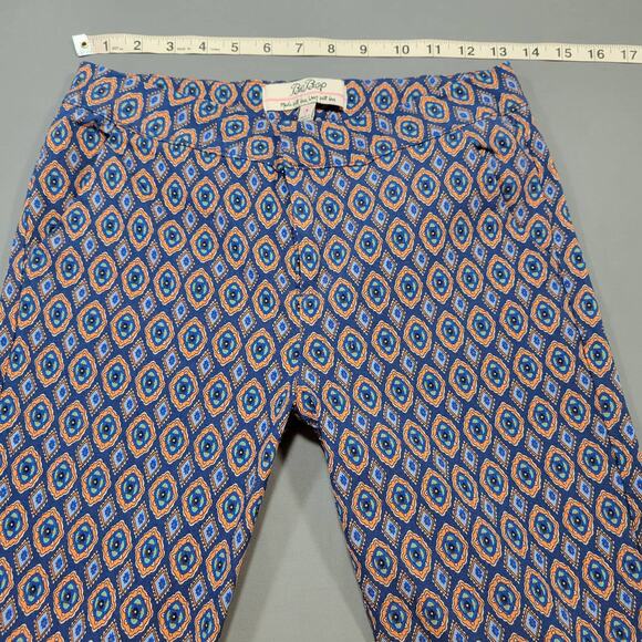 BeBop Blue Floral Pants Stretch Y2k Skinny Chino Zip Womens Pants Size 9 Juniors - Picture 7 of 13